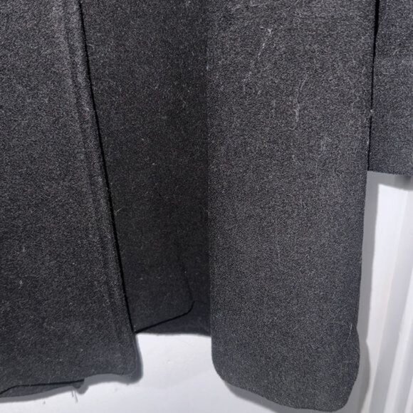 Classic Black Button Up Wool Blend Winter Coat Basic Editions Womens Size S - Picture 5 of 10